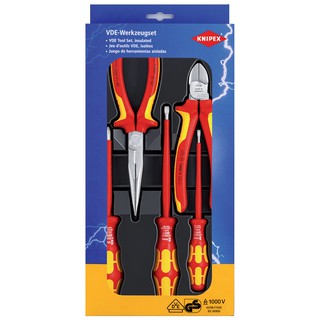 KNIPEX Tool Set w/Screwdrivers VDE ชุดคีมและไขควงหุ้มฉนวนกันไฟฟ้า รุ่น 002013