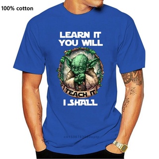 พร้อมส่ง เสื้อยืดแขนสั้น คอกลม ผ้าฝ้าย 100% พิมพ์ลาย Learn It You Will Teach It I Shall หลากสี แฟชั่นฤดูร้อน สําหรับผู้ช