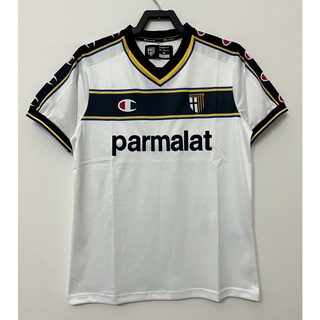 เสื้อกีฬาแขนสั้น ลายทีมชาติฟุตบอล Parma Away 02 03 ไซซ์ S - Xxl ชุดเยือน สไตล์เรโทร สําหรับผู้ชาย