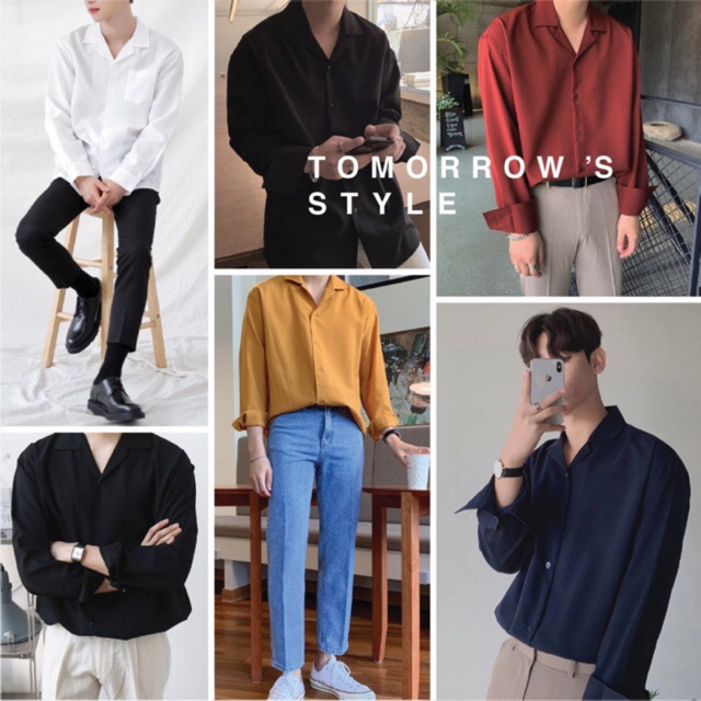 🎨15สี🎨เสื้อเชิ้ตฮาวายสีพื้นแขนยาว ( M L XL 2XL) มีของพร้อมส่ง เนื้อผ้านุ่ม ใส่สบาย ไม่ร้อน ไม่ต้องรีด
