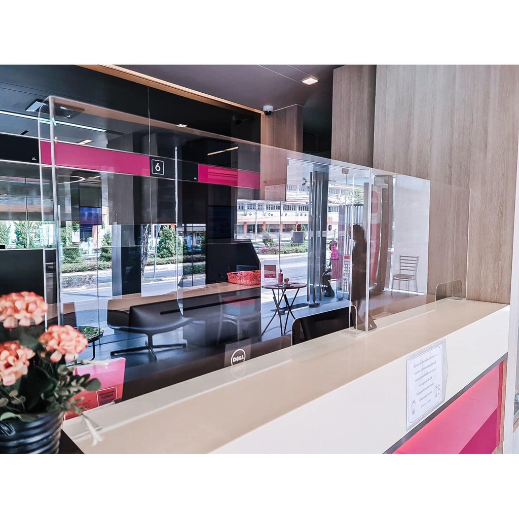 ฉากกั้นอะคริลิคใส ความหนา 3 มม. ขนาด100X80X10ซม. - รูปที่ 6