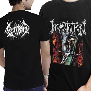 เสื้อยืด พิมพ์ลายวง Incantation 2 ด้าน สําหรับผู้ชาย และผู้หญิง