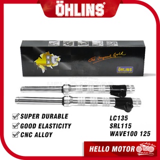 Ohlins ชุดโช๊คอัพหน้า CNC LC135 SRL115 WAVE100 EX5 Dream WAVE125 NVX155 Y15ZR LKN