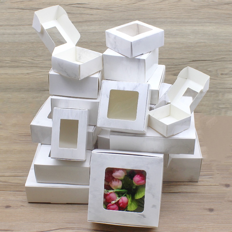 ใหม่ กล่องช้อปปิ้ง ลายหินอ่อน สีขาว หลายขนาด DIY สําหรับใส่เค้ก ลูกอม มัฟฟิน งานแต่งงาน ปาร์ตี้ ของขวัญ 5 ชิ้น