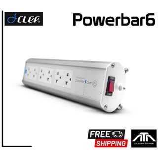 ปลั๊กราง กันไฟกระชาก ยี่ห้อ Clef Powerbar 6 Port Power Bar 6 (2021) Silver รับประกัน 3 ปี โดย Clef Audio