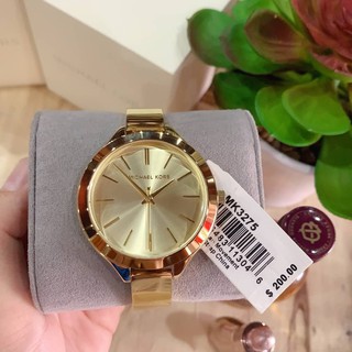 MK3275 Slim Runway Champagne Dial Gold-tone Ladies Watch