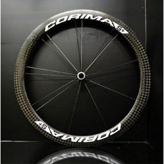 S 8Pics 2Wheels/Set สติ๊กเกอร์ขอบล้อจักรยานเสือหมอบคาร์บอนไฟเบอร์ลายตกแต่งล้อ Corima