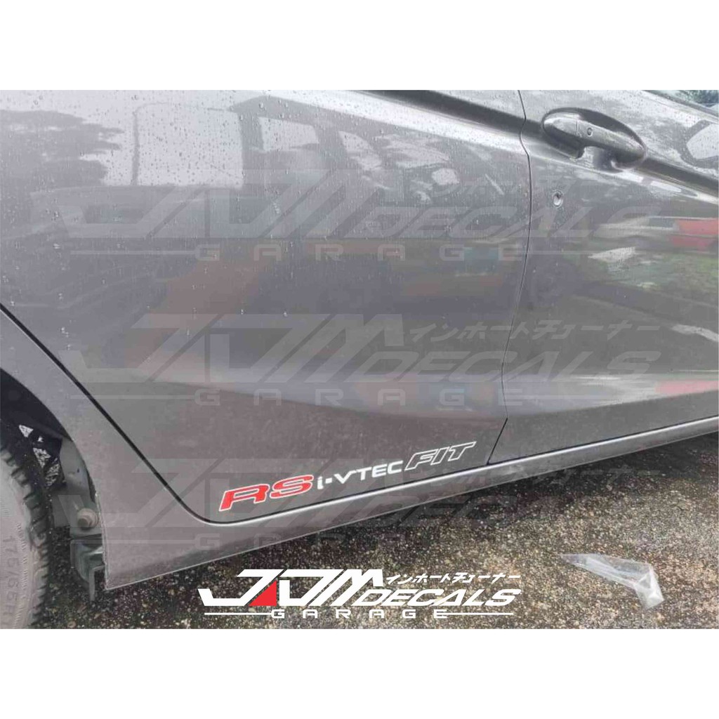 [2 ชิ้น] สติ๊กเกอร์ข้างประตู Honda Fit i-VTEC RS