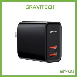 [Gravitechthai]Baseus Speed Dual QC3.0 Quick Charger 5A 30W CCFS-D01 - Black