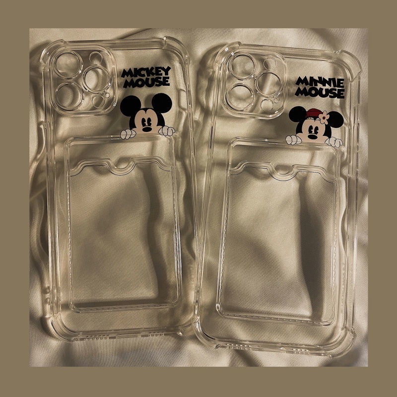 น่ารักคู่การ์ตูน Mickey เคสโทรศัพท์สำหรับ iPhone 11 12 13 Pro Max XR XsMax 7 8 Plus SE 2020 ซิลิโคนโทรศัพท์มือถือ case เคสกันกระแทก kd7hhh