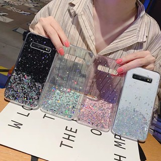 เคสโทรศัพท์มือถือลายกลิตเตอร์สําหรับ Samsung Galaxy รุ่น S10 S10e S10 Plus S9 Plus S9 S8 Plus S8 Note 9 Note 10 Plus Note10