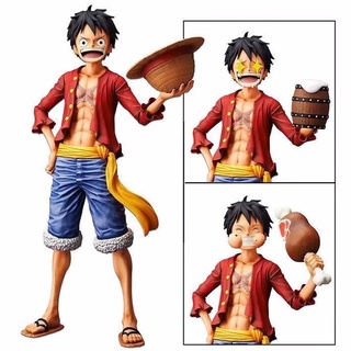 โมเดลวันพีช Luffy 28cm Big Size วันพีซ ฟิกเกอ One Piece Grandista The Final Sea: The New World Saga Monkey D Luffy PVC Figure OnePiece Anime