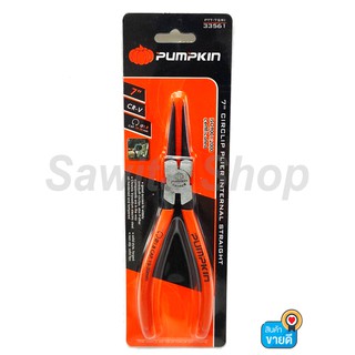 คีมหุบแหวน ปากตรง Pumpkin 7นิ้ว รุ่น PTT-7SR1 (33561) #0418