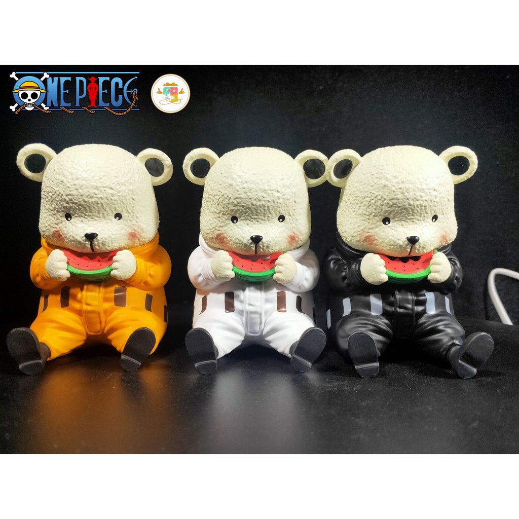 โมเดลวันพีช model one piece figure โมเดล วันพีช ฟิกเกอร์วันพีช bepo หมีเบโปะ หมีขั้วโลก หมีนั่งชุดส้ม ชุดดำ ชุดขาว 🇨🇳