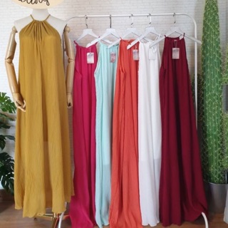 🔶️🔹️New Pleated maxi dress🔸️🔷️  Tag : VIV  งานฮิตสุดดดดดดตอนนี้ ไม่มีไม่ได้นะค๊าาา แมกซี่เดรสชีฟองอัดพลีทเล็ก