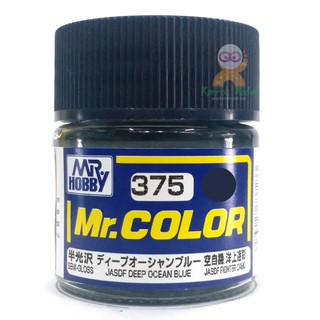 สีสูตรทินเนอร์ Mr.hobby Mr.color C375 JASDF DEEP OCEAN BLUE (SEMI-GLOSS) 10ML