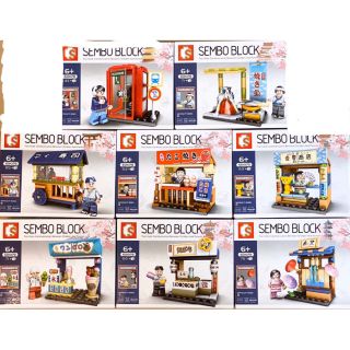 Sembo Block 601078 Japanese mini street 8 แบบ