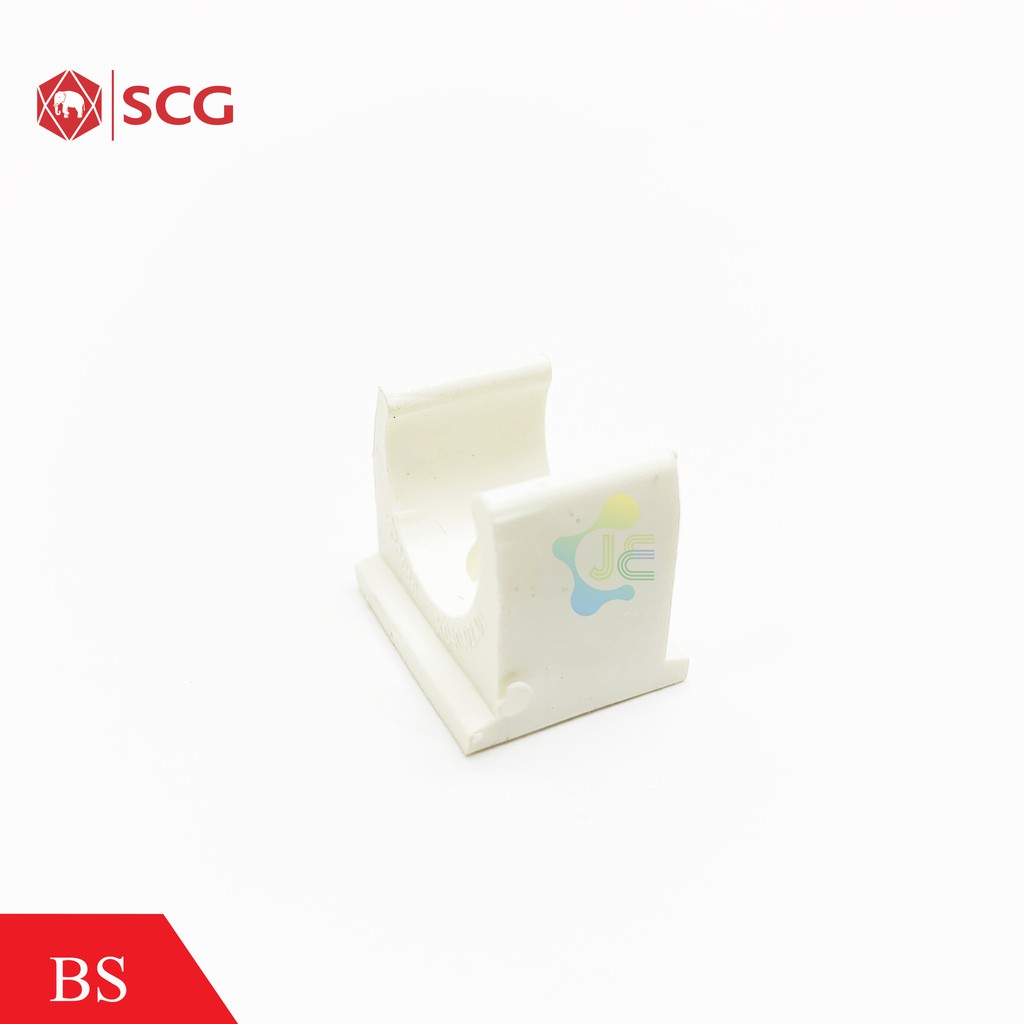 SCG ก้ามปู PVC สีขาว รุ่นมิล คลิปจับท่อ ก้ามปู สำหรับท่อร้อยสายไฟสีขาว (มาตรฐาน BS) (10 ชิ้น/Pack)