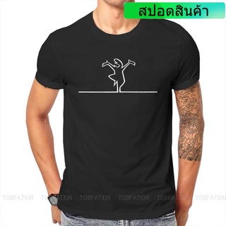 เสื้อยืด พิมพ์ลาย Dancing Harajuku La Linea The Line Osvaldo Cavandoli สไตล์สตรีท สําหรับผู้ชาย