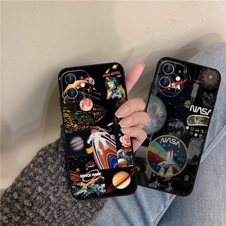 เคสโทรศัพท์มือถือแบบนิ่ม ผิวด้าน ลายนักบินอวกาศ NASA สําหรับ iPhone 14 13 12 11 Promax 14Plus mini X XS XR XSMAX 6 6s 5 5S 6plus 6splus 7 8 SE2020 7plus 8Plus