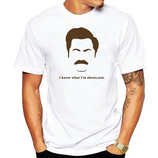 เสื้อยืดผ้าฝ้ายพิมพ์ลายแฟชั่น เสื้อยืดคอกลม แขนสั้น พิมพ์ลาย humor Ron Swanson Parks Recreation Tv Show 3D สําหรับผู้ชาย