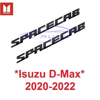 2ชิ้น SPACECAB LOGO แผ่นป้ายติดข้างรถ ISUZU D-MAX DMAX 2021 - 2022 แผ่นป้าย ไฮแลนเดอร์ โลโก้ STICKER ป้าย ชื่อ 2023