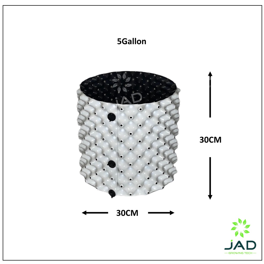 กระถาง Air pot (5 Gallon) เร่งราก  สีขาว 30*30 cm. (white)