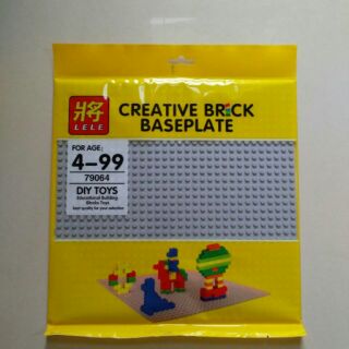 เลโก้จีน แผ่นเพลตสีเทา Lele 79064 ขนาด 32x32ปุ่ม