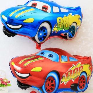 Cars Lightning McQueen อลูมิเนียมฟอยล์บอลลูนรถการ์ตูนลูกโป่งเด็กวันเกิดเด็กอาบน้ำตกแต่ง