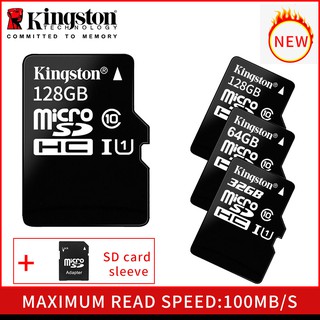 Kingston Micro SD Card Class10(COD) ขนาดความจำ 32 GB /64 GB/128GB with Adapter แท้100% ช่วยเพิ่มพื้นที่จัดเก็บข้อมูล