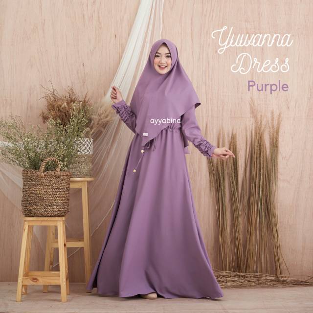 [OFFICIAL AGENT] YUWANNA DRESS by AYAABINA GAMIS ONLY BUSUI FRIENDLY LADY ZARA PLAIN IRONLESS MATERI