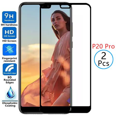 9d กระจกนิรภัยป้องกันสําหรับ Huawei P20 Pro ป้องกันหน้าจอบน P20pro p 20 20 p Plus ฟิล์มนิรภัย Huawey
