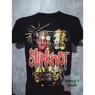 เสื้อยืดคอกลม สกรีนลาย SLIPKNOT (รหัส 100)