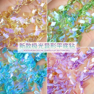 ✨New ✨อุปกรณ์ทำเล็บ DIY สีรุ้งเงาสำหรับตกแต่งเล็บ