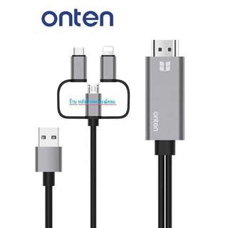 Onten 3in1 OTN-7537A LİGHTN/ TYPE-C/MİCRO USB TO HD 1.8M