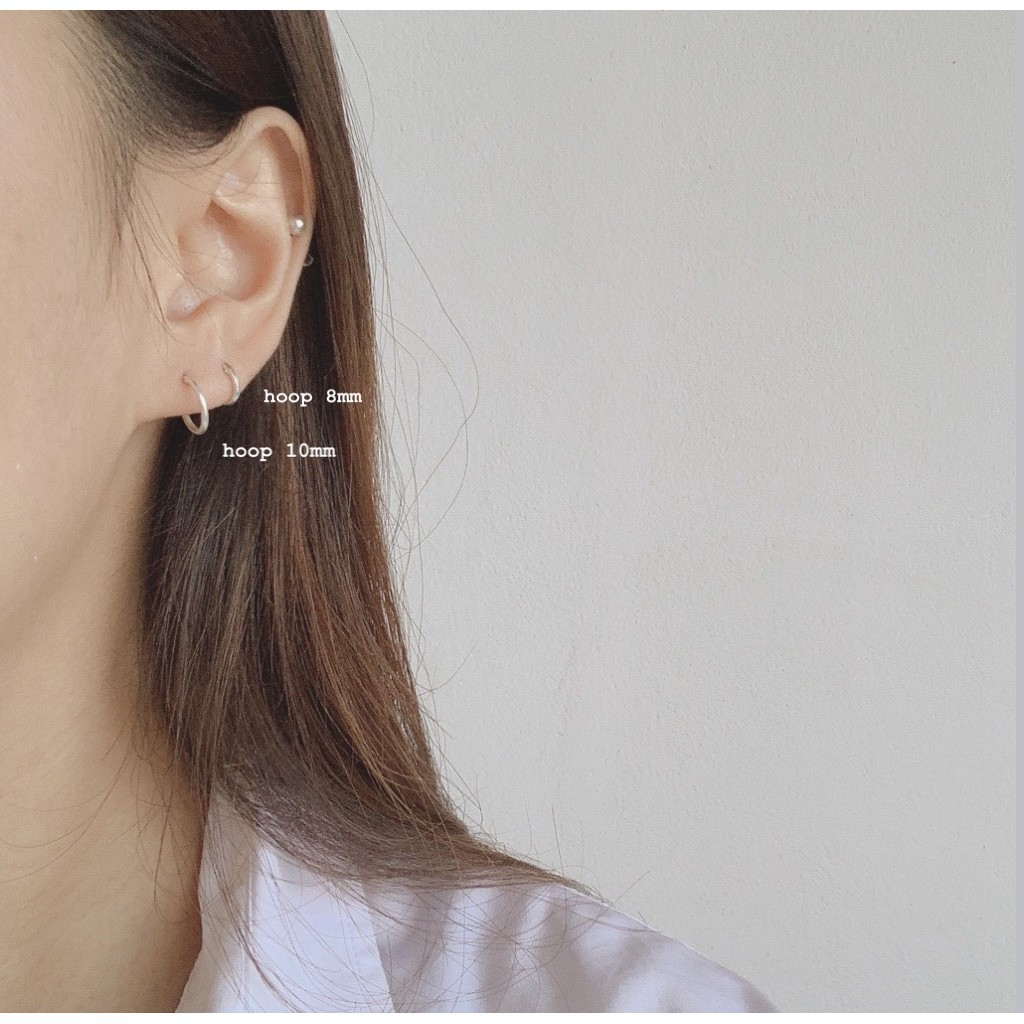 Your wishlist / ต่างหูห่วงเงินแท้ ต่างหูเงินแท้ ราคาต่อคู่ / Basic hoop silver925