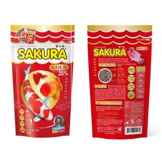 Sakura Gold 100g  มีโปรตีนสูง ด้วยการเพิ่มสาหร่ายสไปรูลิน่า