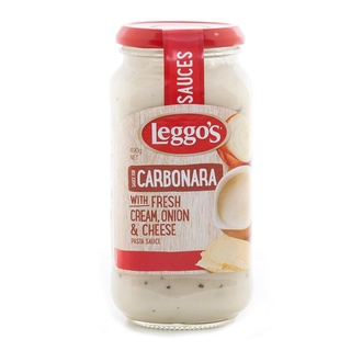 เลกโกส์ ซอสคาโบนาร่าผสมหัวหอมและชีส 490 กรัม Leggos Carbonara Sauce with Fresh Cream Onion &amp; Cheese 490g