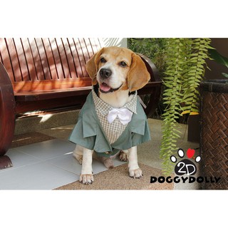 Fat dog -Pet cloths- Doggydolly ชุดหมาอ้วน ชุดสูท ชุดเจ้าบ่าว เฟร้น ปั๊ก บีเกิ้ล บลูด็อก เสื้อผ้าสุนัข  หมาอวบ FP-F046