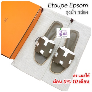 H ermes ORAN EPSOM sandals รองเท้าแตะ หนัง Epsom in box ของแท้