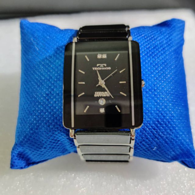 นาฬิกาข้อมือ TECHNOS CERAMIC SAPPHIRE CRYSTAL TAM-530 DATE JUST ...