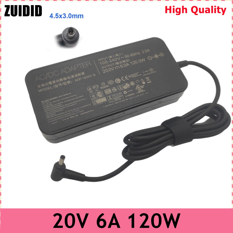 20V 6A 120W 4.5X3.0mm PA-1121-22 Adapter Laptop AC Charger for Asus UX534F M7400Q YX570U YX570Z UX50
