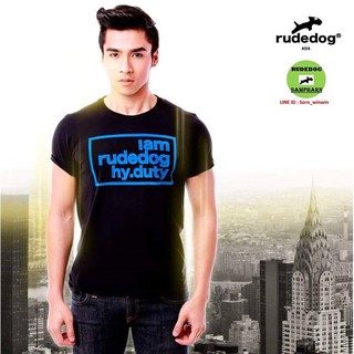 rudedog เสื้อคอกลม  ชาย หญิง  รุ่น I am สีดำ