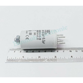 6.3UF 450V CAPACITOR MOTOR แบบน็อต 6.3uf450v ของแท้เกรดดี100% Made in Romania คาปาซิเตอร์ คอนเดนเซอร์ แคปรัน