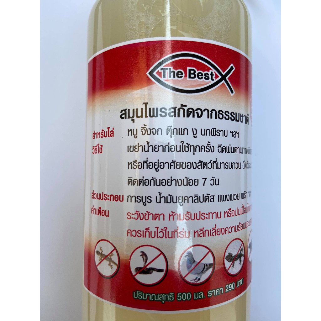 (ของแท้) สเปรย์สมุนไพรไล่แมลง The Best (500ml) ไล่จิ้งจก หนู นกพิราบและงู - รูปที่ 3