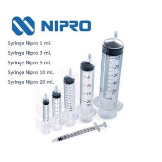 (แพ็ค 10 ชิ้น)Syring Nipro ไซริ้ง 1ml 3ml 5ml 10ml 20ml