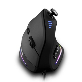 เมาส์สำหรับเล่นเกมแนวตั้งแบบมีสาย RGB Ergonomic USB เมาส์เลเซอร์เม้าส์10000 DPI สำหรับ Gamer จอยสติ๊ก C18