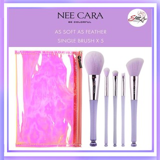 NEE CARA SET BRUSH 5 PIECE (N828) พร้อมกระเป๋า ชุดแปรงแต่งหน้า