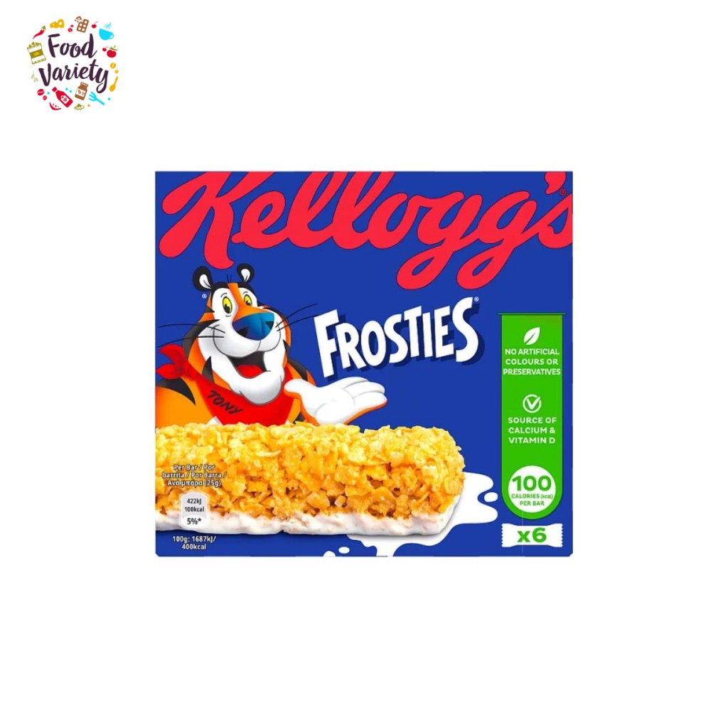 [BestBefore 02Jun2026] Kellogg’s Frosties Cereal bar 6x25 (150g) เคลล็อกส์ ฟรอสตี้ส์ ซีเรียลบาร์ 6x25 (150 กรัม)