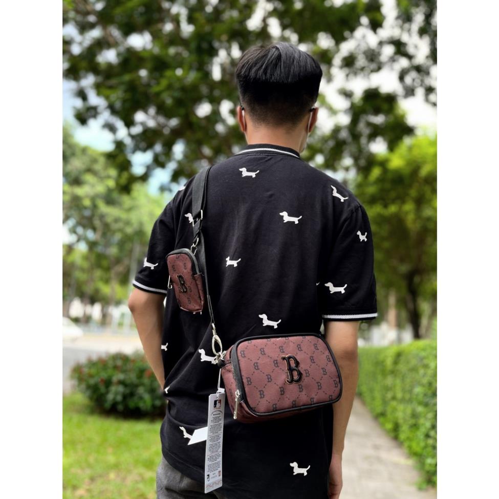 Mlb MONO NEW YORK x BOS TON CROSSBACK BAG.ผ้า POLYESTER คุณภาพสูง, กันน้ํา 3D EMBROIDERRED LOGO มาตรฐานแท้